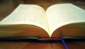 開かれた状態で置かれた聖書